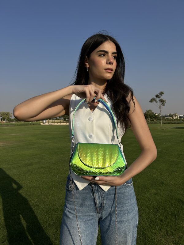 Green Holographic Wave Bag - Image 3