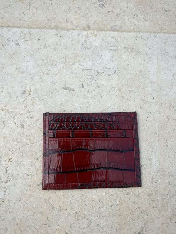 burgundy mini cardholder - Image 3