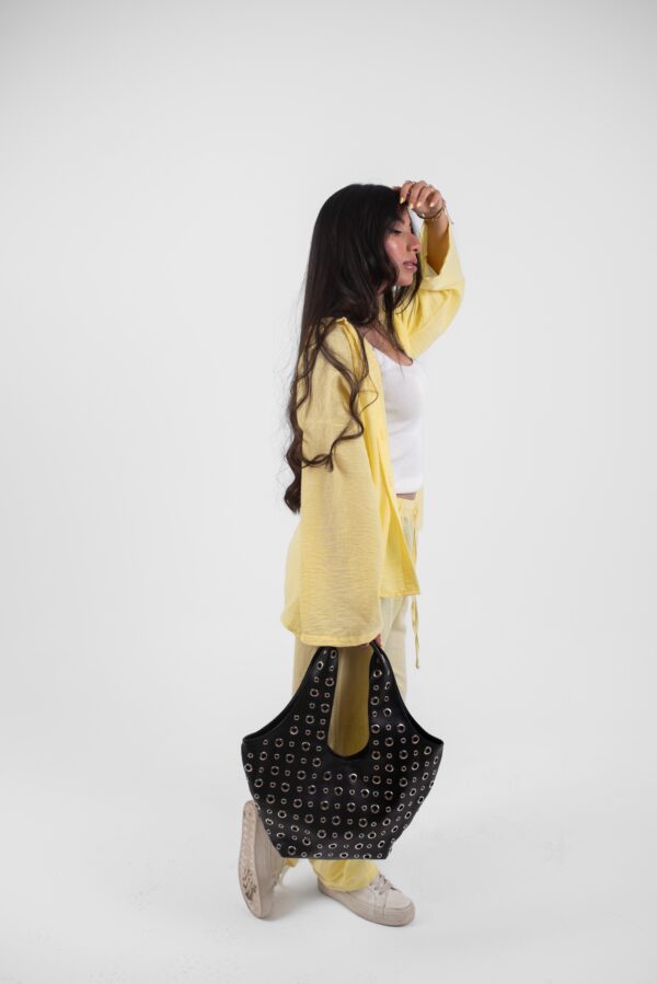 Black Leather Alura Bag - Image 10