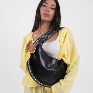 Black Leather Luna Bag