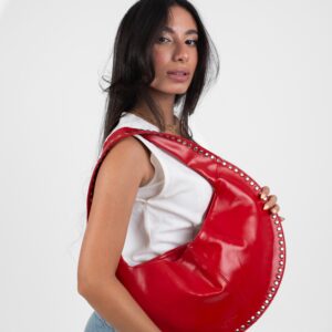 Red  Leather Luna Bag