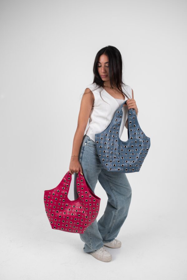 Pink Leather Alura Bag - Image 8