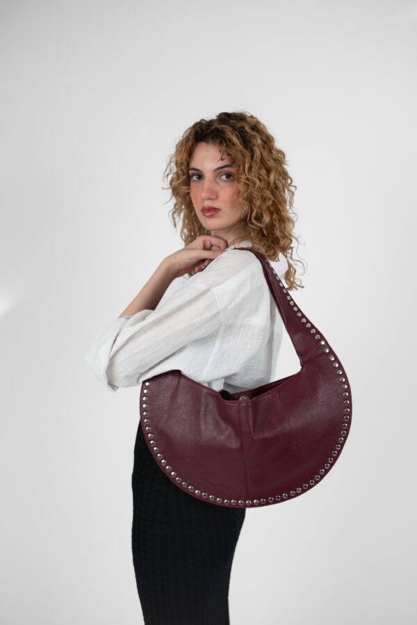 Burgundy Leather Luna Bag