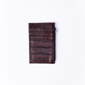 Burgundy Zipper Cardholder